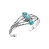 Sterling Silver Mohave Turquoise Cuff's Bracelet 7.5 Inches