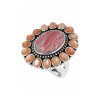 Sterling Silver Rhodochrosite & Pink Shell Ring