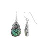 Sterling Silver Abalone Florwer Earrings