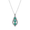 Sterling Silver Turquoise Pendant With Chain 18 Inches