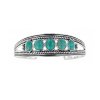 Sterling Silver Turquoise Cuff Bracelet 7.5 Inches