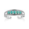 Sterling Silver Turquoise Cuff Bracelet 7.5 Inches