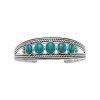 Sterling Silver Turquoise Cuff Bracelet 7.5 Inches