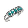 Sterling Silver Turquoise Cuff Bracelet 7.5 Inches