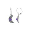 Sterling Silver African Amethyst Earrings