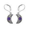 Sterling Silver African Amethyst Earrings