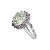 Sterling Silver Green Amethyst & Amethyst ring