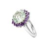 Sterling Silver Green Amethyst & Amethyst ring
