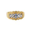 Sterling Silver Tanzanite Ring Over 18K Yellow Gold Plated