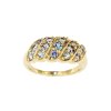 Sterling Silver Tanzanite Ring Over 18K Yellow Gold Plated