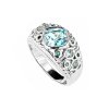 Sterling Silver Sky Blue Topaz & London Blue Topaz Ring