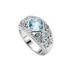 Sterling Silver Sky Blue Topaz & London Blue Topaz Ring