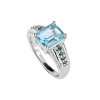 Sterling Silver Sky Blue Topaz & Swiss Blue Topaz Ring