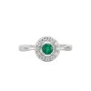 Sterling Silver Emerald & White Topaz Ring