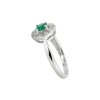 Sterling Silver Emerald & White Topaz Ring