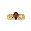 Sterling Silver Ruby Ring Over 18K Yellow Gold Plated