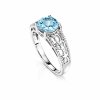 Sterling Silver Sky Blue Topaz  Ring