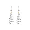 Sterling Silver Two-Tone Christmas Tree Earrings