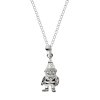 Sterling Silver Gnome Pendant With Chain 18 Inches