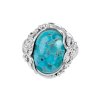 Sterling Silver Turquoise Leaf Ring