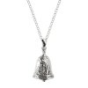 Sterling Silver Nativity Bell Pendant With Chain 18 Inches