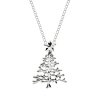 Sterling Silver Christmas Tree With Chain 18 Inches