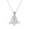 Sterling Silver Christmas Tree With Chain 18 Inches