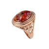 Copper Pink & Orange Spiny Oyster Shell Ring