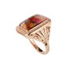 Copper Pink & Orange Spiny Oyster Shell Ring