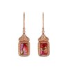 Copper Pink & Orange Spiny Oyster Shell Earrings