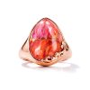 Copper Pink & Orange Spiny Oyster Shell Ring