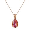 Copper Pink & Orange Spiny Oyster Shell Pendant With Chain 18 Inches