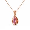 Copper Pink & Orange Spiny Oyster Shell Pendant With Chain 18 Inches