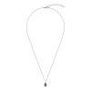 Mystic Quartz Pear Brass Pendant Over Rhodium Plated With Chain 18 Inches