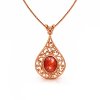 Sunstone Copper Pendant With Chain 18+2 Inch Necklace