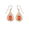Sunstone Copper Earrings