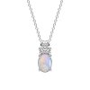 Ethiopian Opal Sterling Silver Pendant Necklace