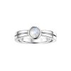 Rainbow Moonstone Sterling Silver Ring