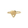 Heart 18K Yellow Gold Over Sterling Silver Ring