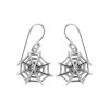 Sterling Silver Spider Web Earrings