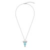 Larimar Sterling Silver Lobster Pendant With Chain 18+2 Inches