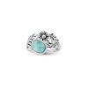 Larimar Sterling Silver Flower Ring