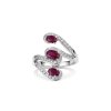 Ruby & White Zircon Sterling Silver Ring