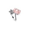 Peru Pink Opal Sterling Silver Lotus Ring