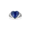 Lapis Lazuli Sterling Silver Heart Ring