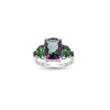 Mystic Quartz & Chrome Diopside Sterling Silver Ring