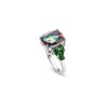 Mystic Quartz & Chrome Diopside Sterling Silver Ring