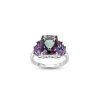Mystic Quartz & Amethyst Sterling Silver Ring