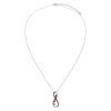 Garnet  Sterling Silver Infinity Pendant With Chain 18+2 Inches