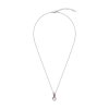 Garnet  Sterling Silver Infinity Pendant With Chain 18+2 Inches